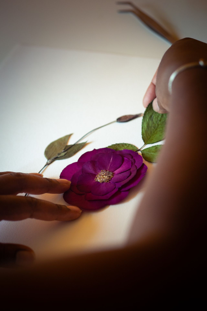 Bouquet de fleurs pressées